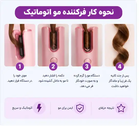 نحوه کار فرکننده مو اتوماتیک